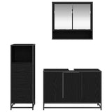 Bathroom Furniture Set with Door 2 pcs Old Wood Engineered Wood 3402554