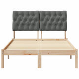 Bed Frame with Upholstered Headboard Brown 120 x 200 cm 878820