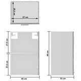 Hanging Glass Cabinet Lyon Concrete Grey 40x31x60 cm Engineered Wood 802509