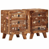 Bedside Cabinet 2 pcs 37x32x50 cm Solid Wood Reclaimed 4104518