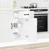 Kitchen Base Cabinet Lucca High Gloss White Engineered Wood 853709