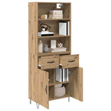 Highboard with Drawer 2 pcs Artisan Oak Engineered Wood 3415947