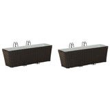 Railing 2 pcs Black 50 x 17 x 17 cm Metal 42026965