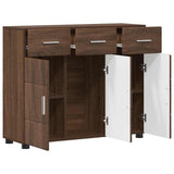 Sideboard FLORIN Brown Oak 88.5 x 30.5 x 73 cm Engineered Wood 880318