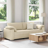 Sofa Cream 219 x 77 x 82 cm Fabric 4105244