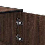 Highboard Brown Oak 68x35x106.5 cm Engineered Wood and Metal 849073