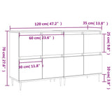 Sideboards 2 pcs White Engineered Wood 3190165