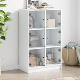 Highboard with Doors White 68x37x109 cm Engineered Wood 3295850