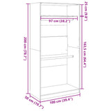 Wardrobe Artisian Oak 100x50x200 cm Engineered Wood 3307809