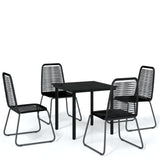 Garden Dining Set Black Powder-coated steel Standard 3099090