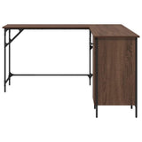Desk Brown Oak 141x141x75 cm Engineered Wood 837601