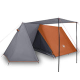 Camping Tent 3-Person Grey and Orange Waterproof 94367