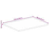 Table Top Live Edge 110x80x3.8 cm Solid Wood Mango 370509