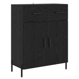 Highboard Black Oak 69.5 x 34 x 180 cm Engineered Wood 3416106