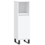 ZNTS 3 Piece Bathroom Cabinet Set White Engineered Wood 3187797