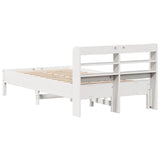 Bed Frame without Mattress White 100x200 cm Solid Wood Pine 3306895