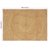 Area Rugs Natural 140 x 200 cm Jute 42010521
