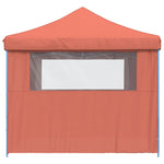 Foldable Party Tent Pop-Up with 4 Sidewalls Terracotta 4004933