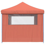 Foldable Party Tent Pop-Up with 4 Sidewalls Terracotta 4004933