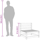 Garden Sofa Armless 70x70x67 cm Impregnated Wood Pine 837920