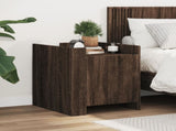 Bedside Cabinet Brown Oak 45x50x50 cm Engineered Wood 848303