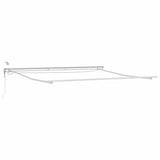 Awning Frame with LED Strip Lights White 500 x 350 cm Aluminium 313227
