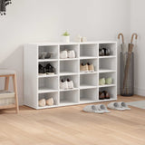 Shoe Cabinet 103 x 30 x 67 cm Engineered Wood White 808729