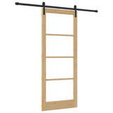 Sliding Door ORKDAL Natural and Black 86 x 211 cm 3331865