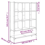 Bookcase Sonoma Oak 102x30x141.5 cm Engineered Wood 3214330