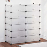 244921 Interlocking Shoe Organiser with 12 Compartments White