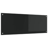 Kitchen Backsplash Black 110 x 40 cm Tempered Glass 42001298
