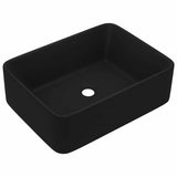 147052 Luxury Wash Basin Matt Black 41x30x12 cm Ceramic