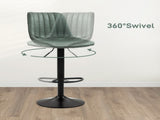 Set of Two Retro Tub Bar Stools - Green T3398P344135
