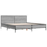 Bed Frame without Mattress Grey Sonoma 200x200 cm 3280020