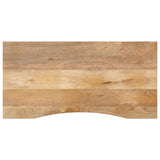 Desk Top with Curve 140x50x2.5 cm Solid Wood Rough Mango 370197