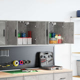 Garage Wall Cabinets 2 pcs Concrete Grey Engineered Wood 860650