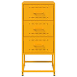 ZNTS Bedside Cabinet Mustard Yellow 36x39x78 cm Steel 846584