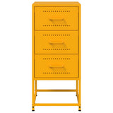 Bedside Cabinet Mustard Yellow 36x39x78 cm Steel 846584