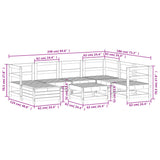 8 Piece Garden Sofa Set White Solid Wood Pine 3250557