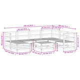 8 Piece Garden Sofa Set White Solid Wood Pine 3250557