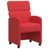 Dining Chairs with Wheels with Wheels 2 pcs Red 58 x 65 x 98 cm 42017888