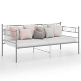 Sofa Bed Frame without Mattress Grey Metal 90x200 cm 324769