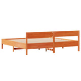 Bed Frame without Mattress Wax Brown 180x200 cm Super King Solid Wood Pine 3301742