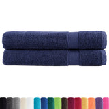 Premium Towels "SOLUND" 2 pcs Navy Blue 100x200 cm 600 gsm 137269