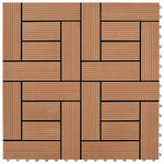 22 pcs Decking Tiles 30x30 cm 2 sqm WPC Black 277798