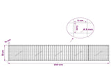 Gabion with 5 mm Wire and 5x5 cm Mesh 250x10x50 cm 3463943
