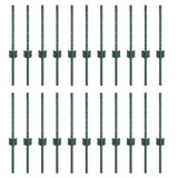 Fence Post 22 pcs Green 80 cm Steel 3335910