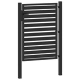 Garden Gate Lockable Black 100x120 cm Aluminium 42004147