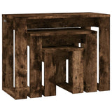 Nesting Tables 3 pcs Smoked Oak Engineered Wood 815222