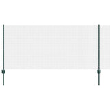 Welded Wire Fence with Posts 50 x 1 m PVC-Coated Steel Green 3336514
